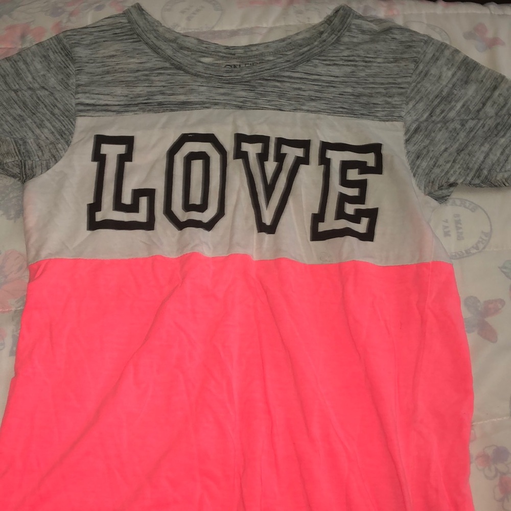 Grey and pink shirt